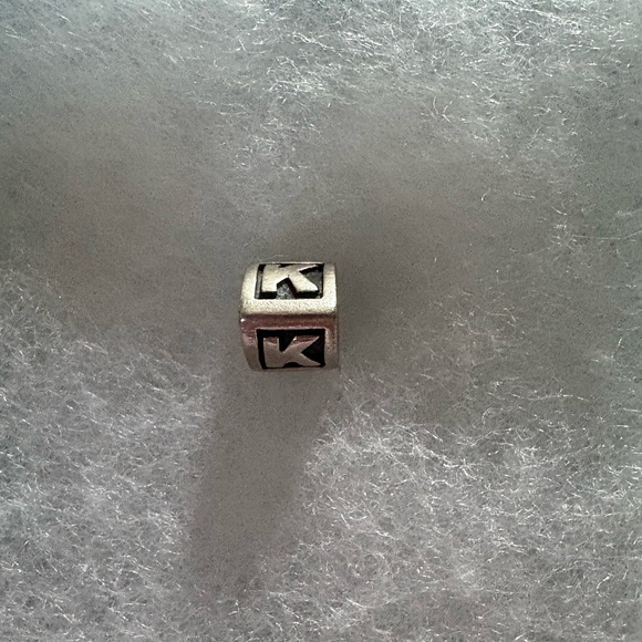 Pandora Silver Initial 'K' Charm - Picture 1 of 2